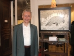 L'Autore ed il quadro dedicato alla Galleria della Tartaruga
